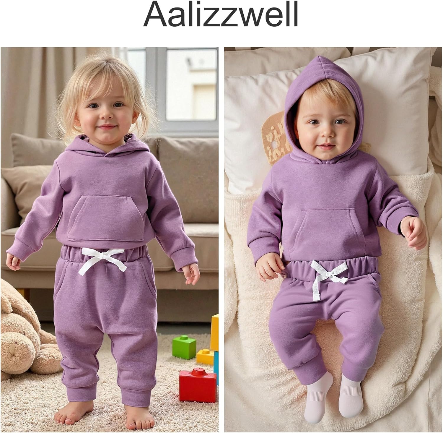 Aalizzwell Infant Baby Winter Hoodie Outfit - Image 2