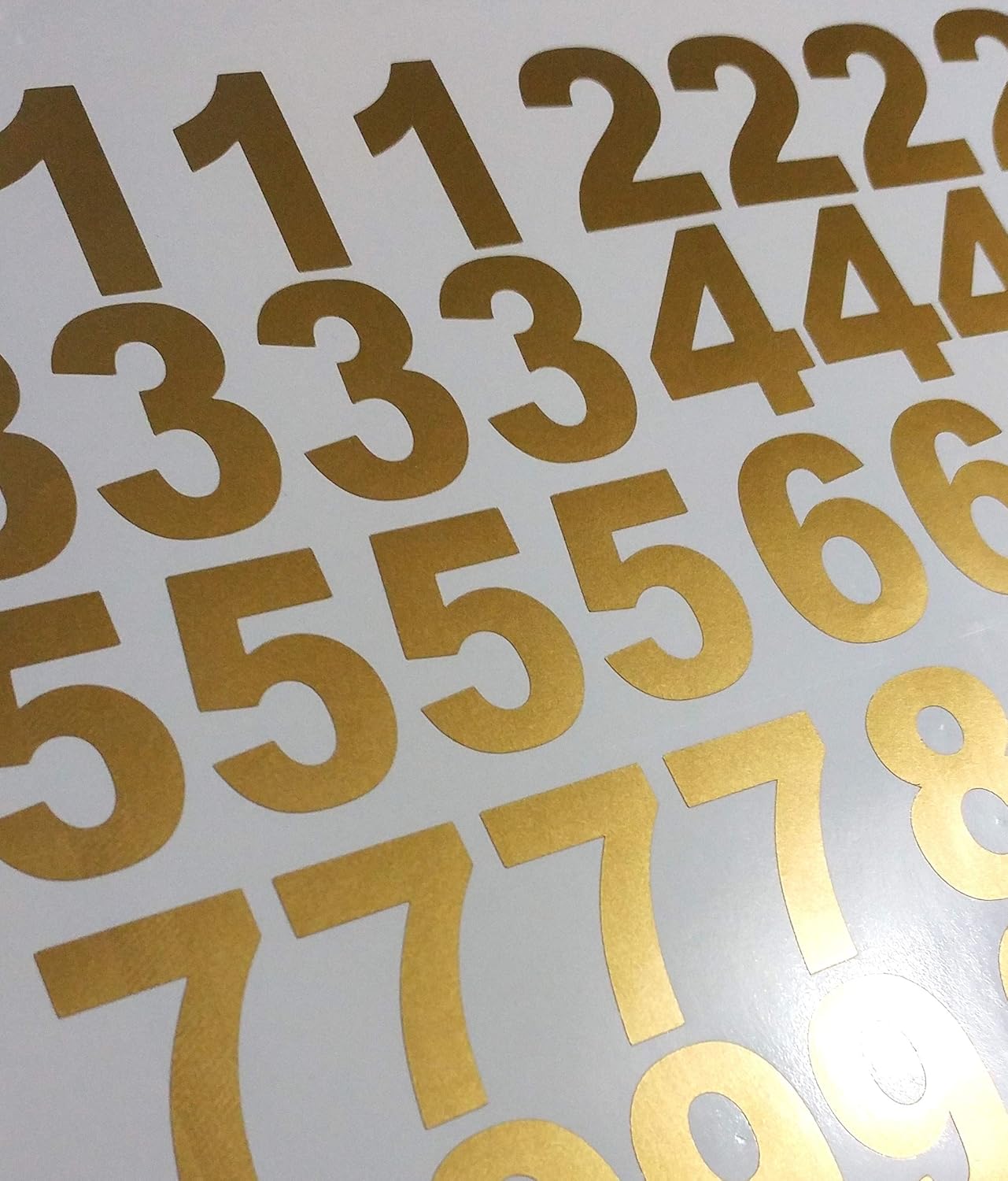 1.5" Metallic Gold Custom Mailbox Numbers - Lot of 40 (4 of each number form 0 to 9) 1-1/2inch tall,Self Adhesive Vinyl Mailbox, Doors, Tool Box, Locker,Car,Truck,Address Decal Stickers (Arial BOLD)