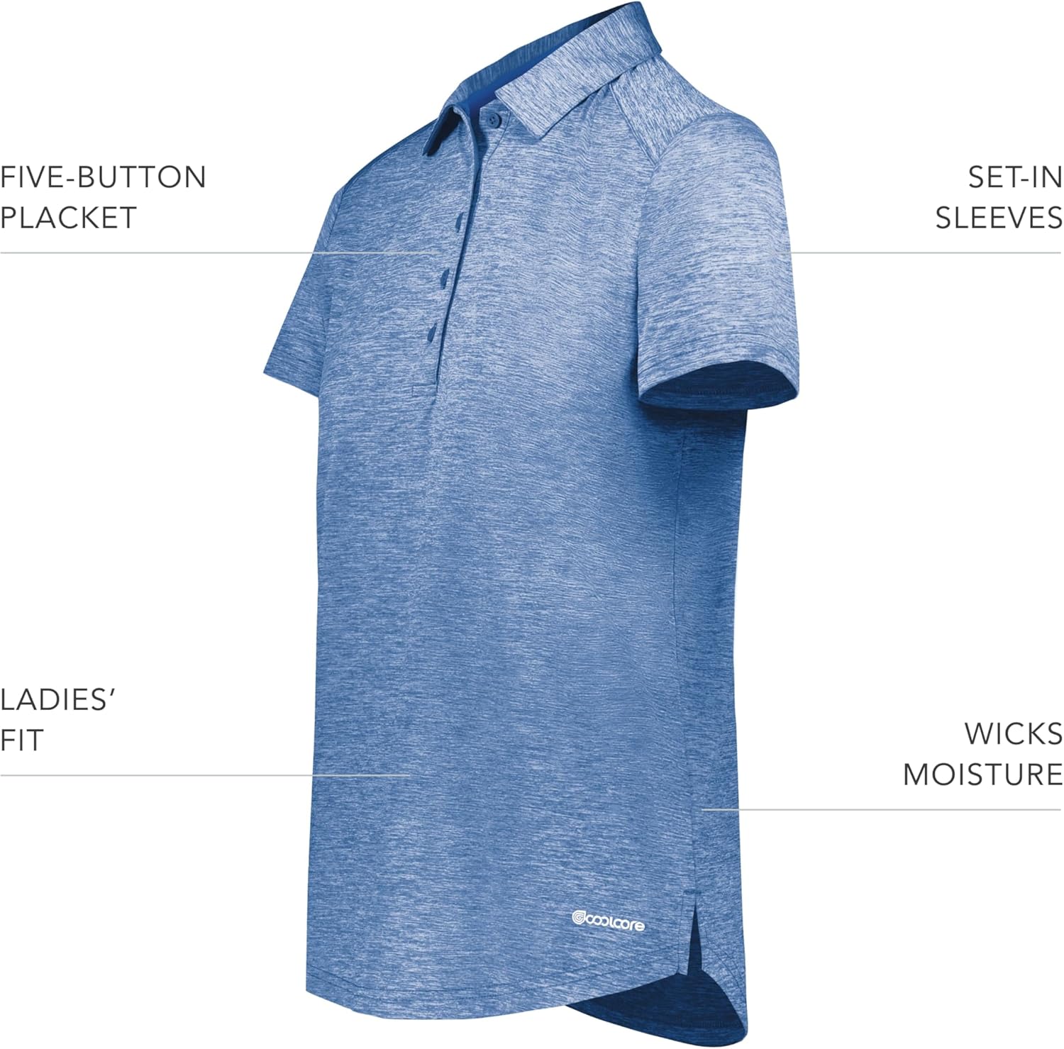 Holloway Women's Electrify Polo Powered by Coolcore - Image 4