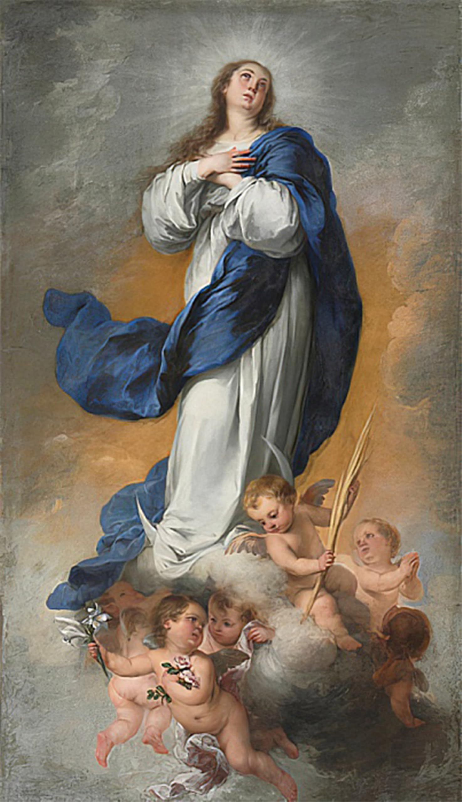 ARTXLXXBN Famous Print Painting Colorful Art Print the Immaculate Conception by Bartolomé Esteban Murillo Canvas Art Decorations for Home Decor 60x90cm