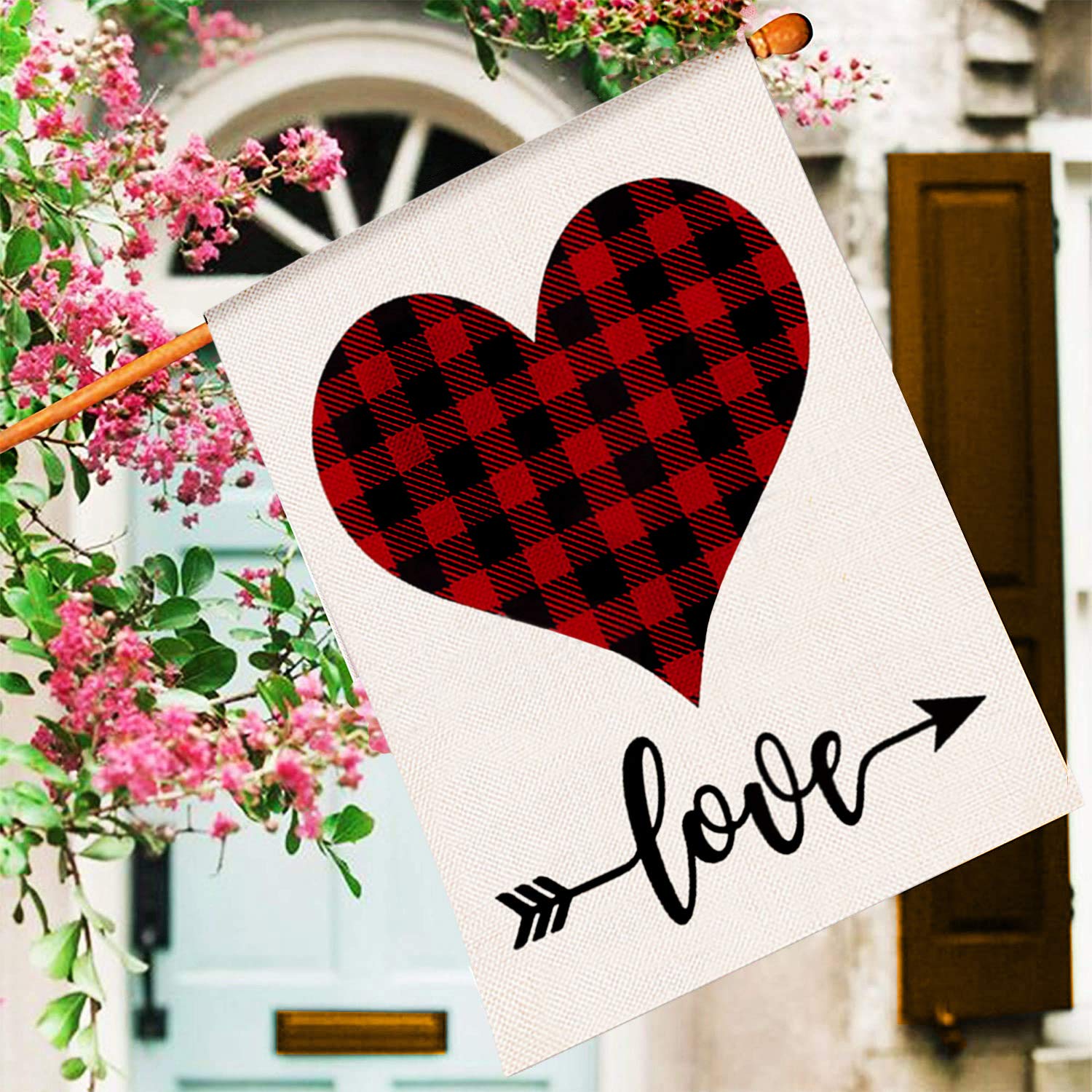 Broadsheet Valentine's Day Flag Love Heart Garden Flag, Outdoor Flags