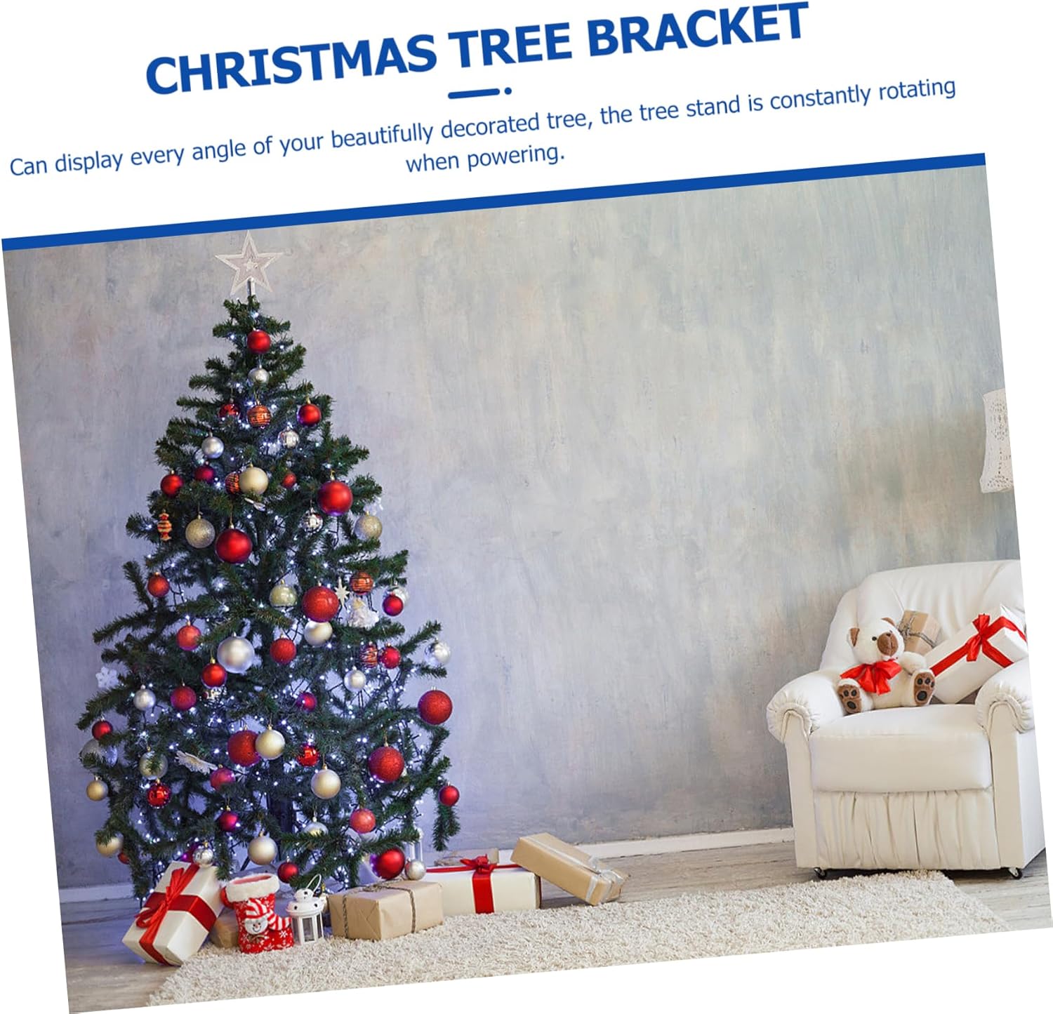 Electric Christmas Tree Base Stand Rotating Tree Bracket for Artificial Trees