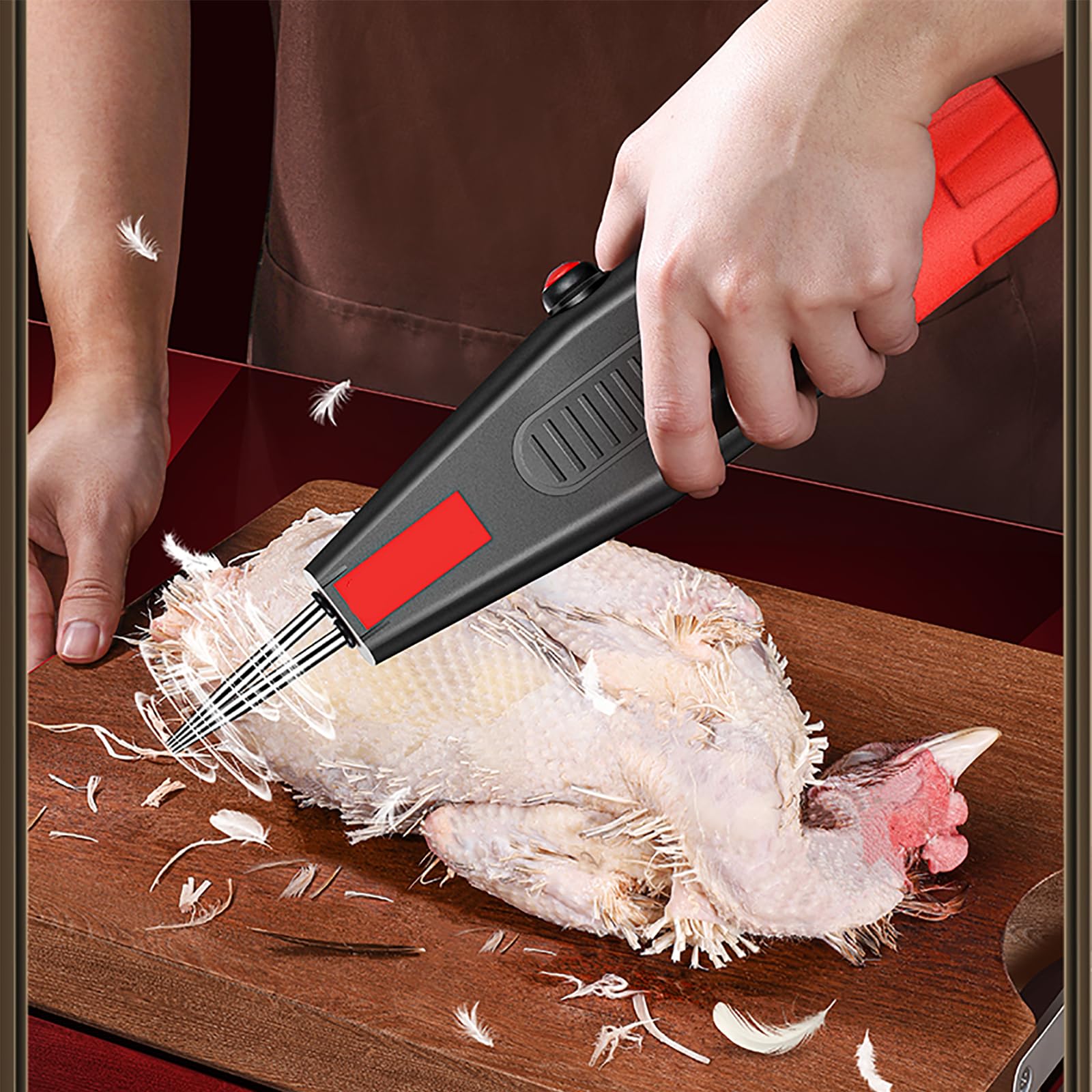 Machine de plumage de volaille à moteur en cuivre pur efficace
