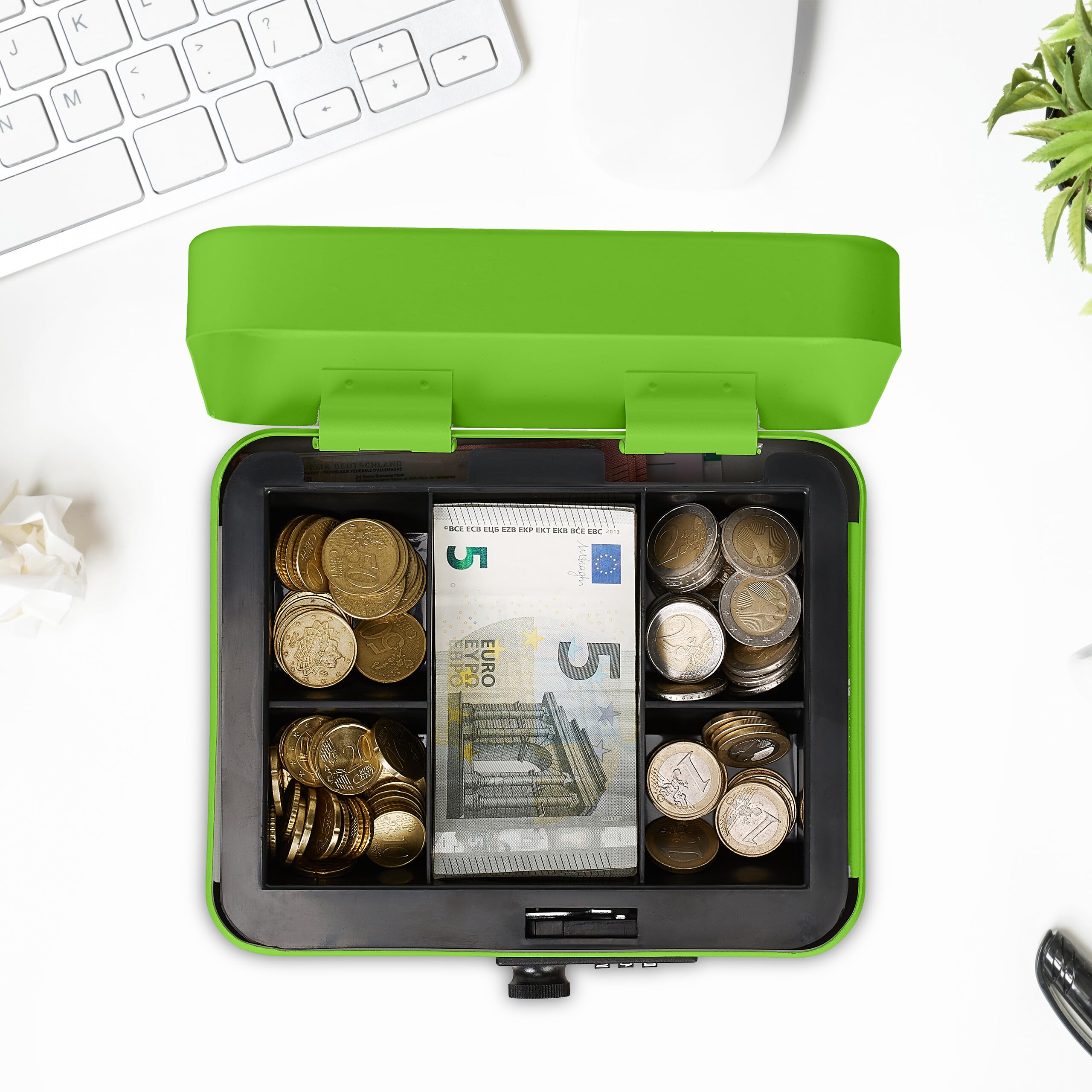 Caja Fuerte Con Codigo Relaxdays Caja De Dinero, Cerradura, Hierro