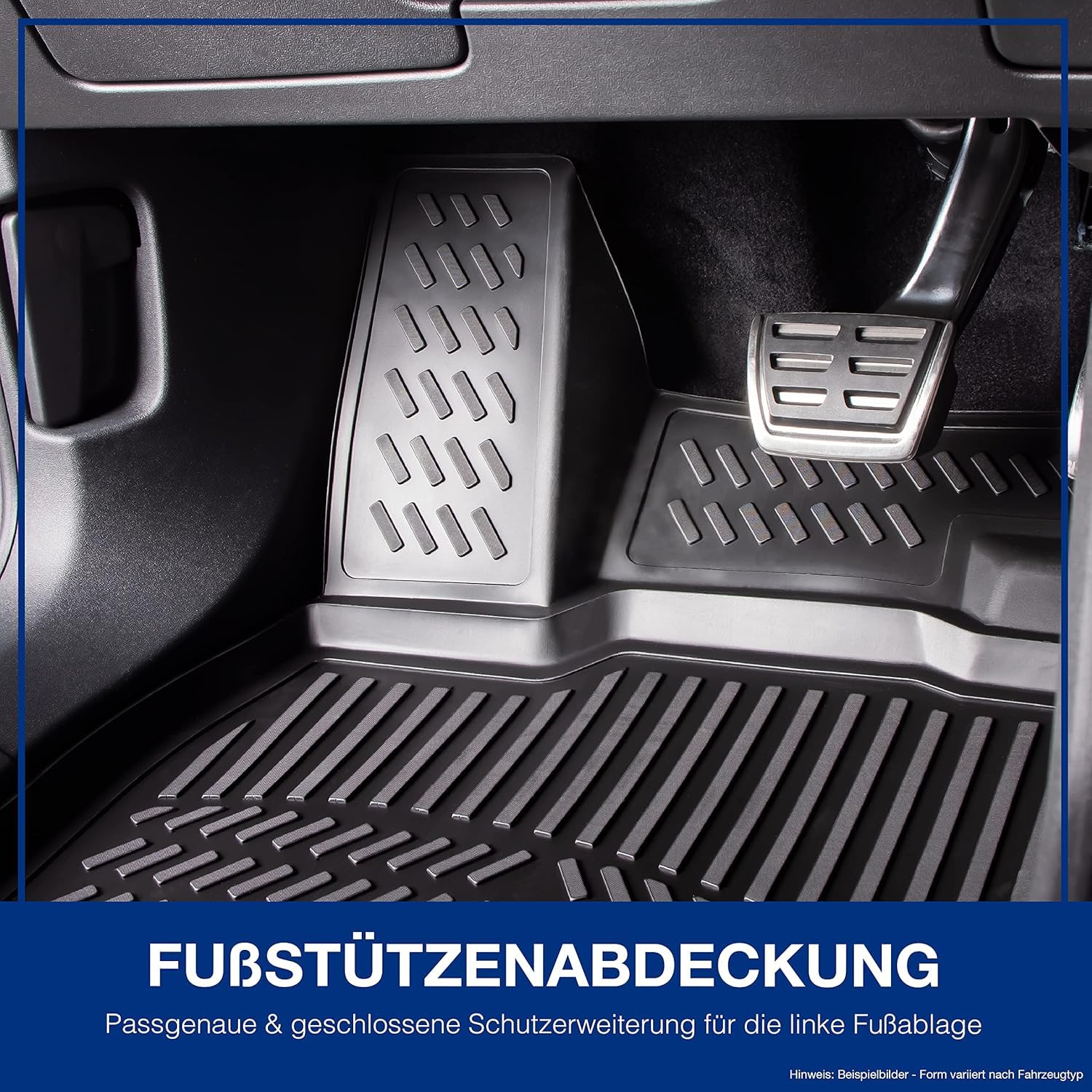 ELMASLINE 3D Gummimatten & Kofferraumwanne Set für Citroen C3 (2024-2026) Benziner | Standard Ladeboden | Zubehör Fußmatten Kofferraummatte