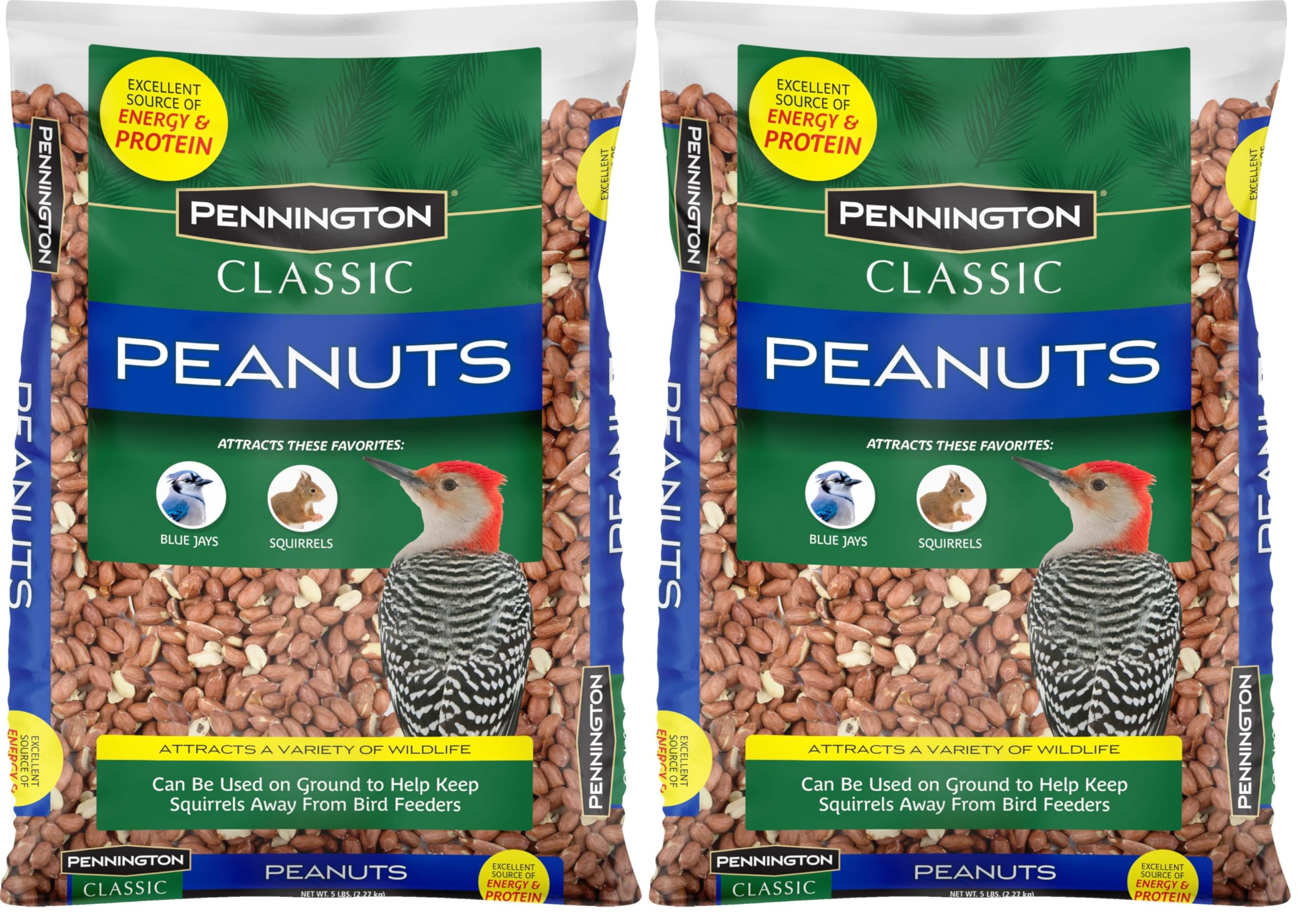 Pennington Classic Shelled Peanuts 5 pounds (Pack of 2)