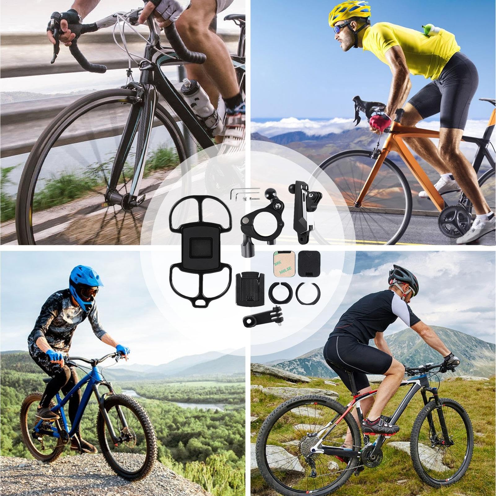 Supporto Per Telefono Bici Morsetto Universale Regolabile Antiurto | Supporto Per Manubrio Bicicletta per Navigazione Registrazione Video Live Streaming Videochiamate
