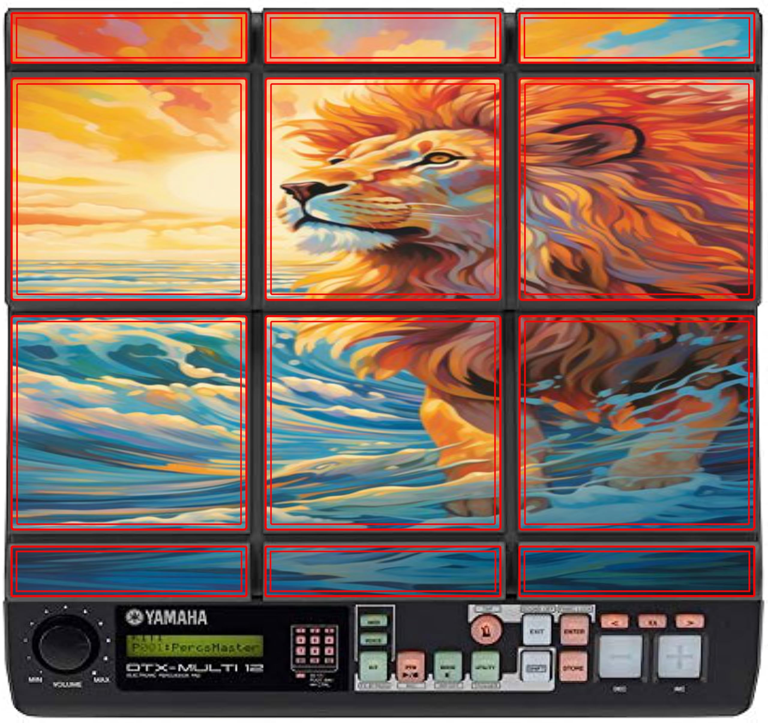 Lion King Self Adhesive PVC Vinyl Stickers (Set of 12 PCS.) Compatible for Y A M A H A DTX-M12 PAD Protect Your Device from Dirt, Minor Scratches & Dullness. (Design 12)-image-19