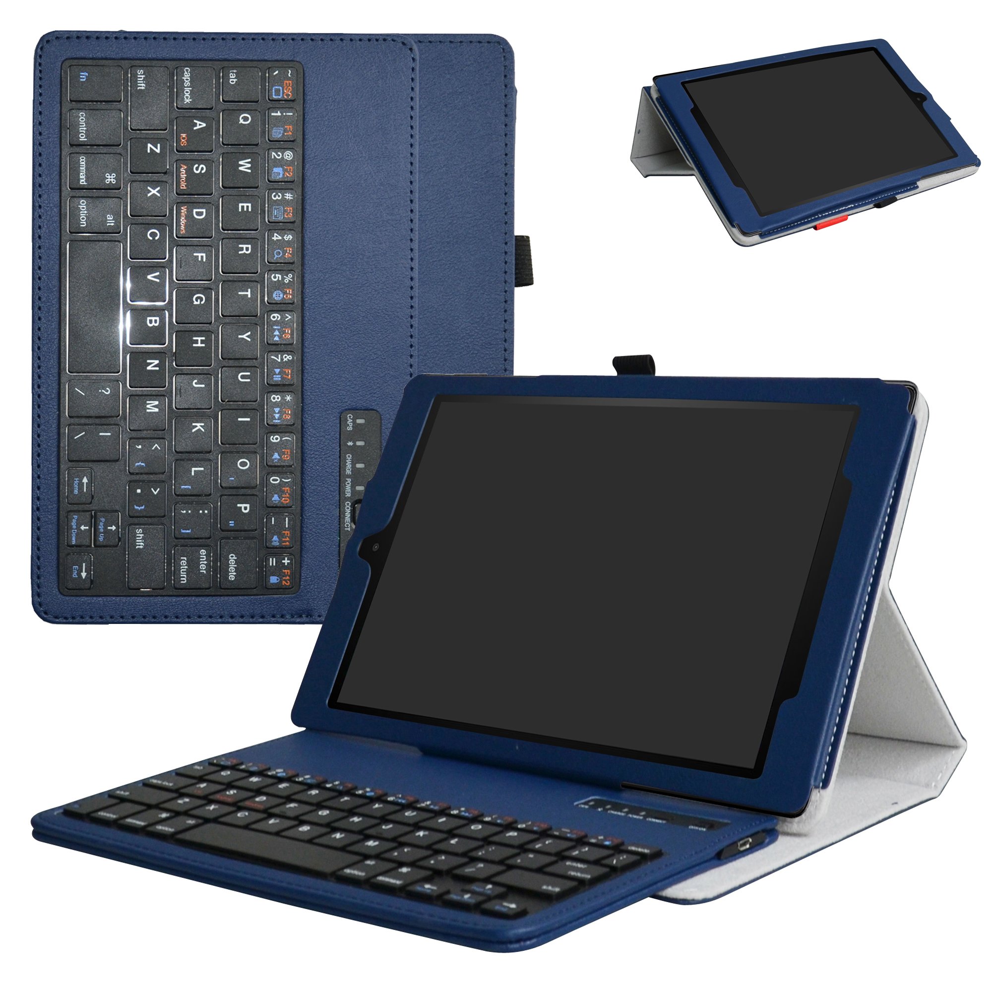 MAMA MOUTH for Amazon Fire HD 10 Keyboard Case,Slim Stand PU Leather