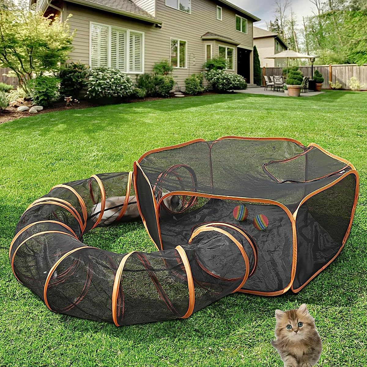 Expandable Cat Carrier, Pet Carrier Airline Approved Travel Bag Under Seat with Removable Fleece Pad, Large Cat Carrier TSA Approved Pet Carrier For Cats Dogs Small Animals (Pet Channel)