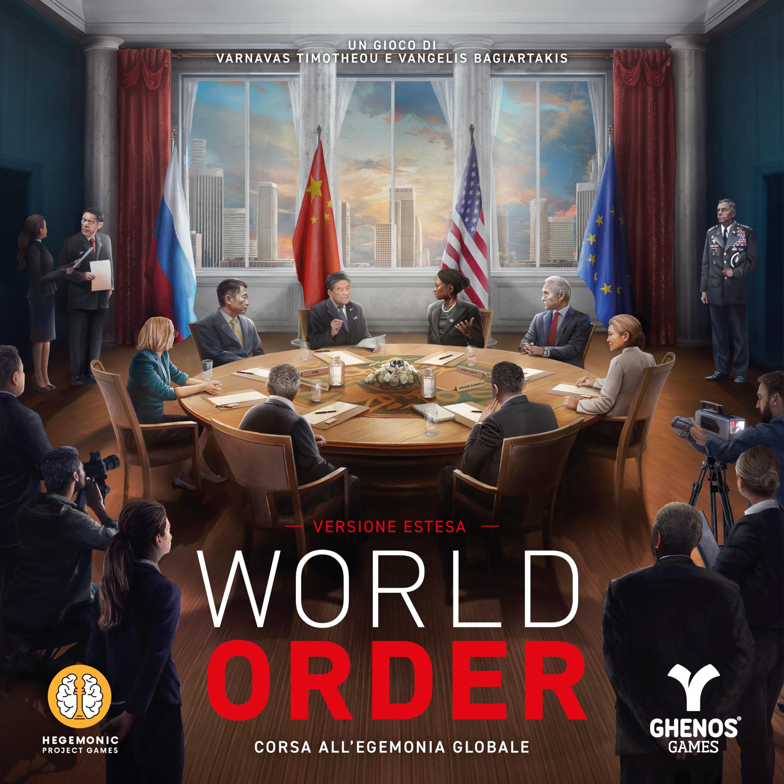 World Order: Rennen zur globalen Hegemonie - Brettspiel für Erwachsene und Jugendliche ab 14 Jahren - 1-4 Spieler - 120-180 min - Italienisch (erweiterte Version)