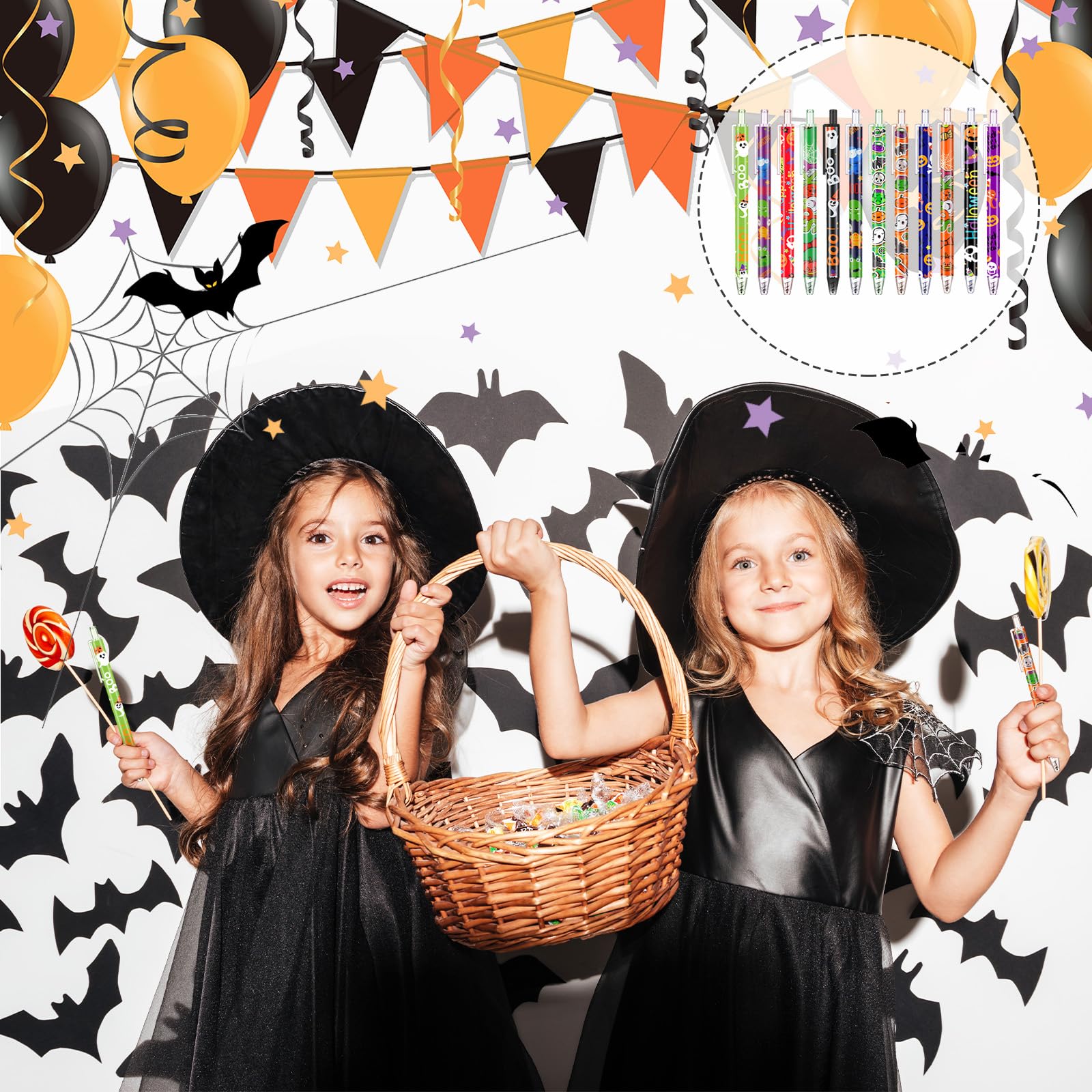 Amazon.com : Leinuosen 72 Pieces Halloween Ballpoint Pen