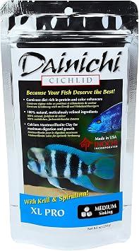 Dainichi Cichlid Food - XL PRO Medium Sinking 5 mm Pellets, 8.8 oz 250 g