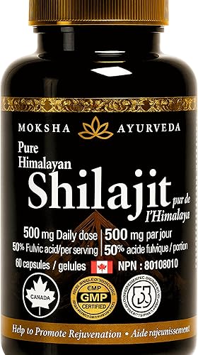 Shilajit+ Gold de fuerza completa, 60 cápsulas purificadas de Shilajit energía, desintoxicación, vitalidad  Probado en laboratorio para hombres y