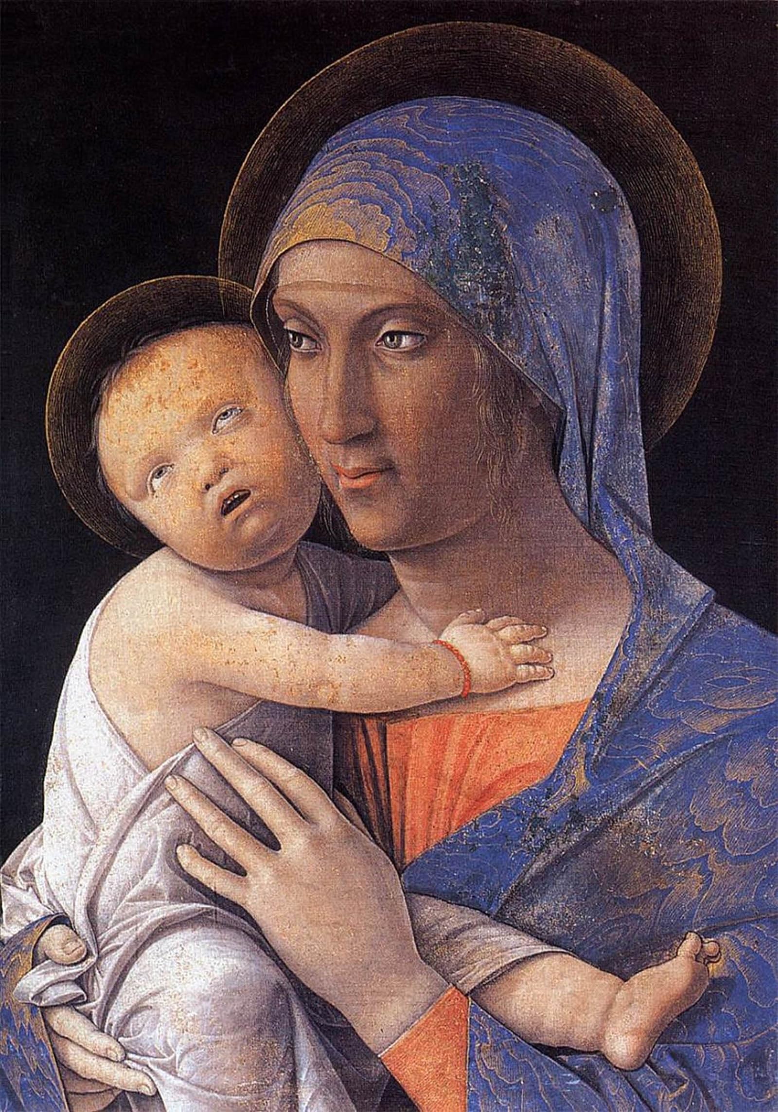 POSTERIIk Vintage Classic Picture Landscape Artwork Lady and Child by Andrea Mantegna Portrait Canvas Painting for Office Home Decor 60x90cm