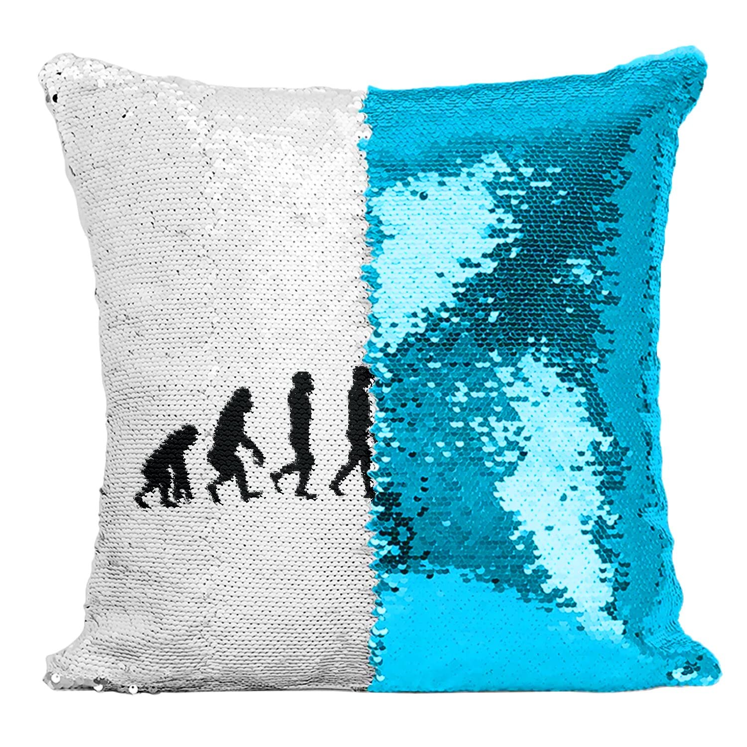 Housse sequin paillettes turquoise sport athlète grimpe pour coussin de décoration