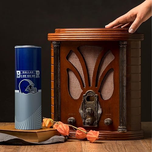 Miniatura 3 de Dallas Football City - Vaso de acero inoxidable de 20 onzas con tapa y pajilla, para los fanáticos del fútbol, para hombres y mujeres, regalo, vaso