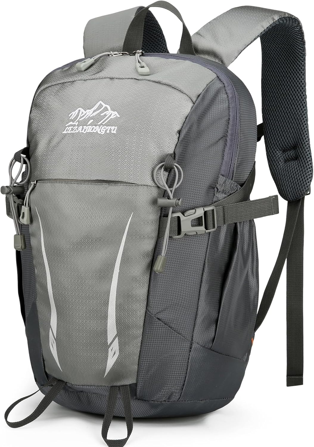 15L Small Padded Hiking Backpack with Chest Strap for Men Women, Lightweight Waterproof Daypack for Travel, Gray 15L Small Padded Hiking Backpack with Chest Strap for Men Women, Lightweight Waterproof Daypack for Travel, Gray