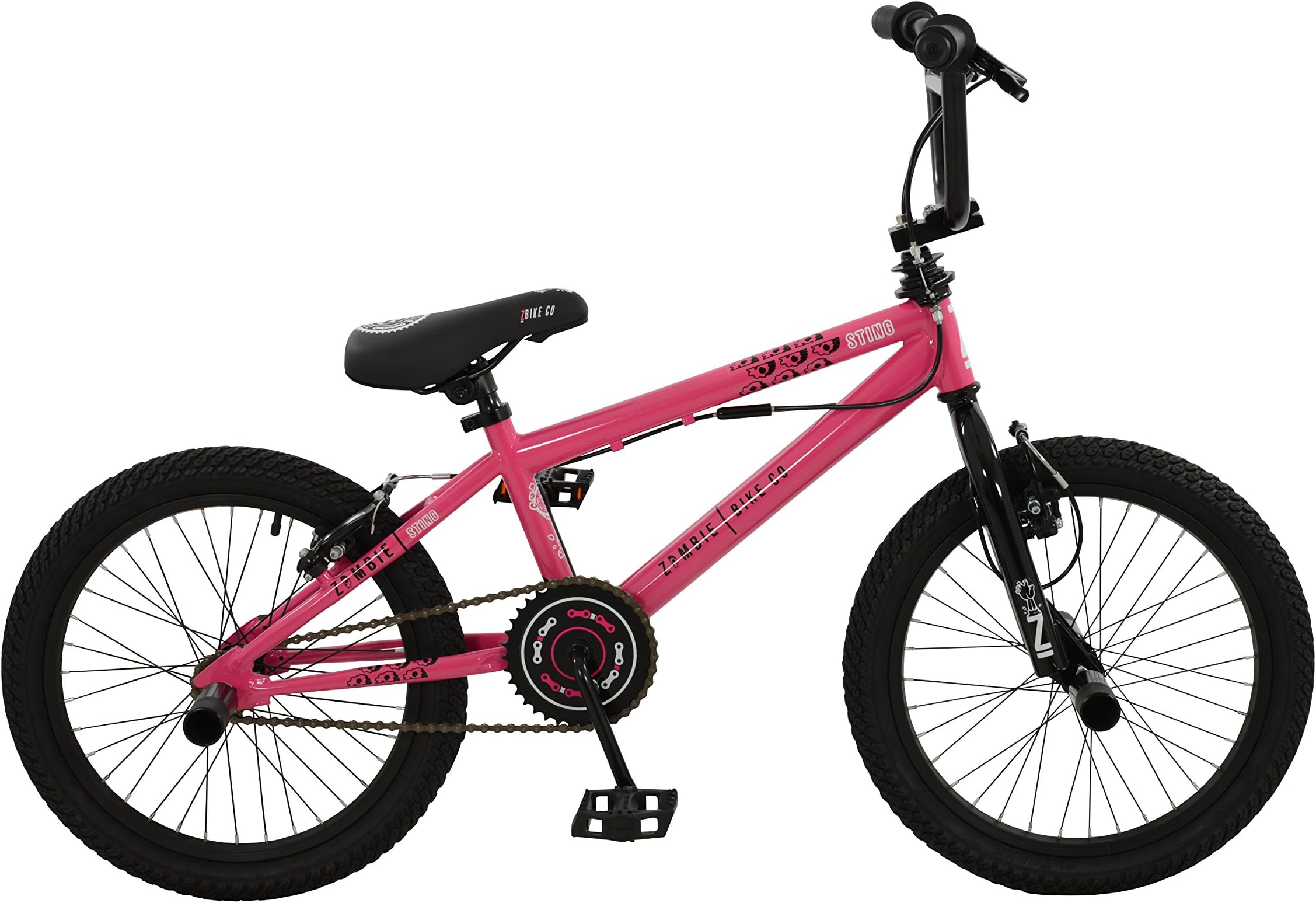 Zombie Girl Sting Bike - Pink & Black, 18