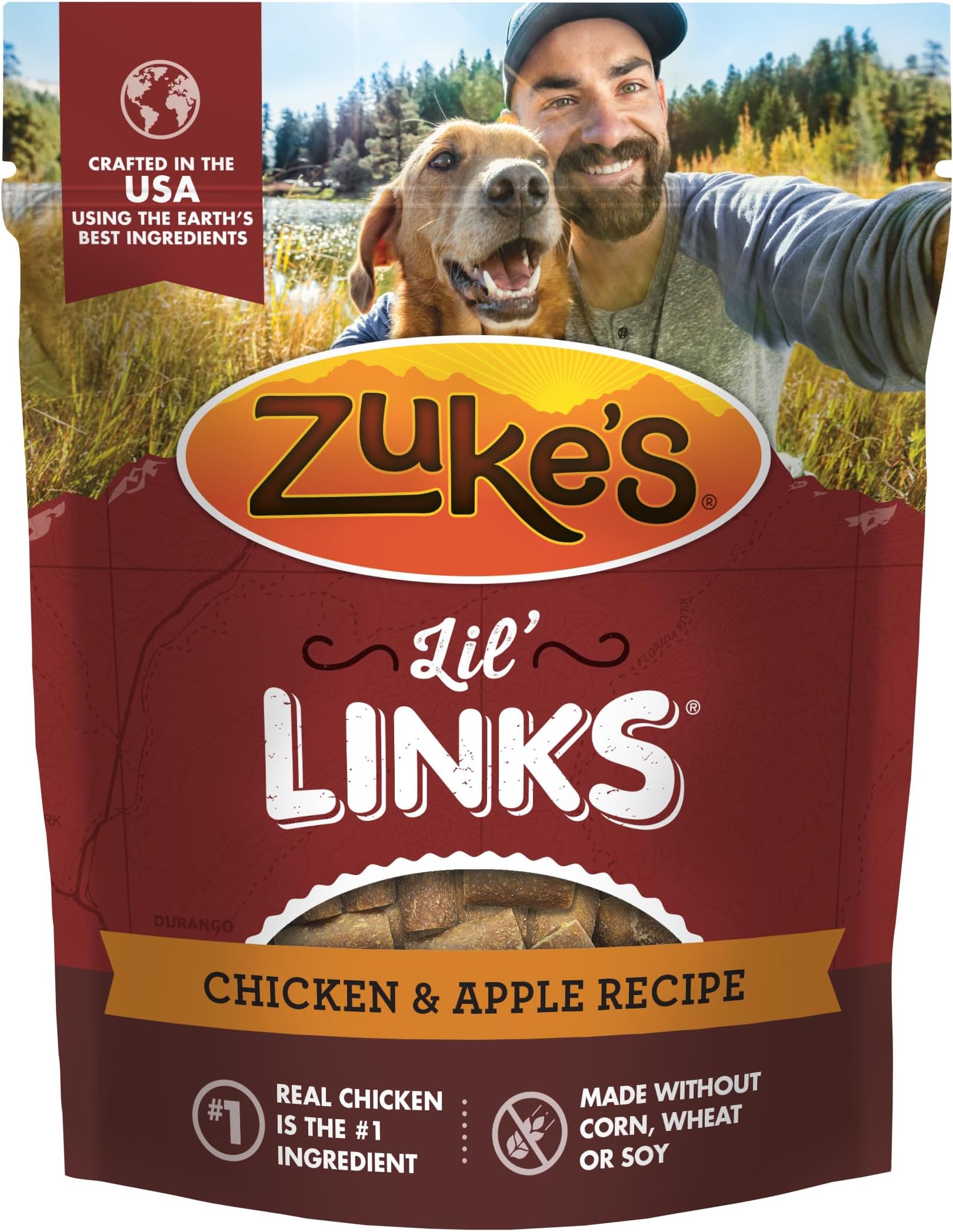 Zuke's Lil’ Links Chicken and Apple Recipe Pet Treats for Dogs - 6 oz. Bag