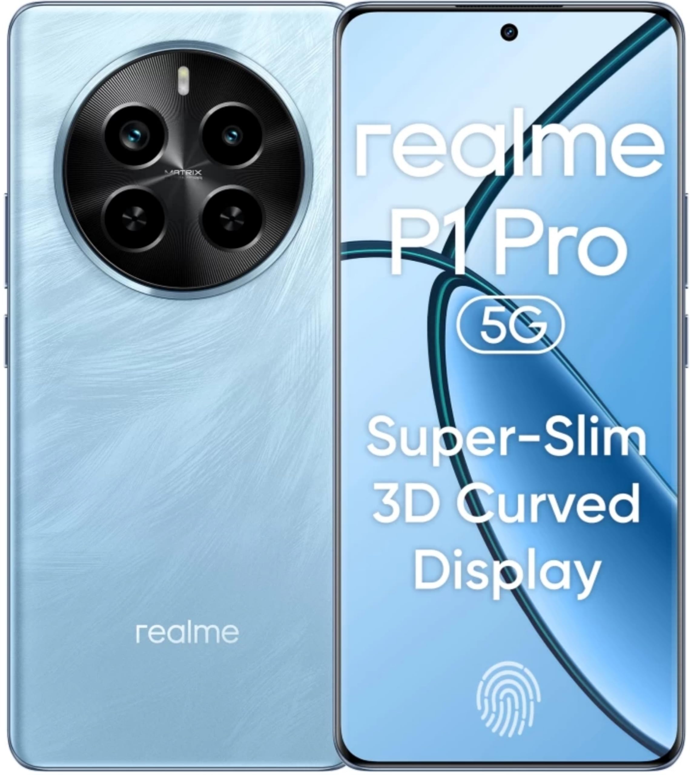 realme P1 Pro 5G (Parrot Blue, 8GB RAM, 128GB Storage) | Up to 16 GB Dynamic RAM | Snapdragon 6 Gen 1 Processor | 6.7" Curved AMOLED Display | 50MP + 8MP | 16MP Front Camera | IP65 Water Resistance