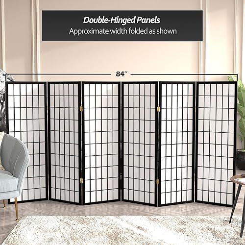 Miniatura 87 de Pantalla Shoji para ventana corta de 4 pies - Natural - 6 paneles Natural,Negro -,Rosewood,Nuez,Miel,Blanco,https://www.amazon.com/dp/undefined