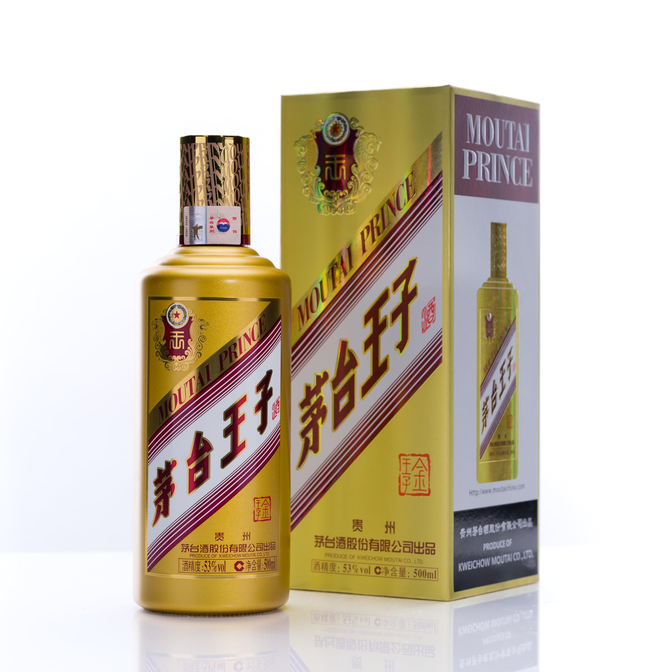 Amazon.co.jp: 茅台王子酒 金王子 アルコール53度500ml 2023年 箱付