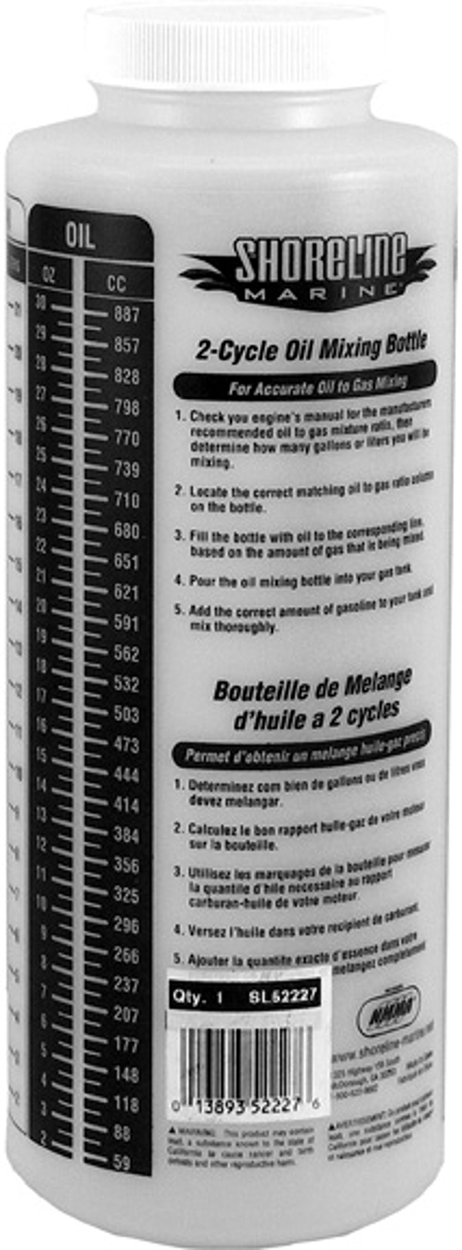Shoreline MarineOil Mixing Bottle, Single