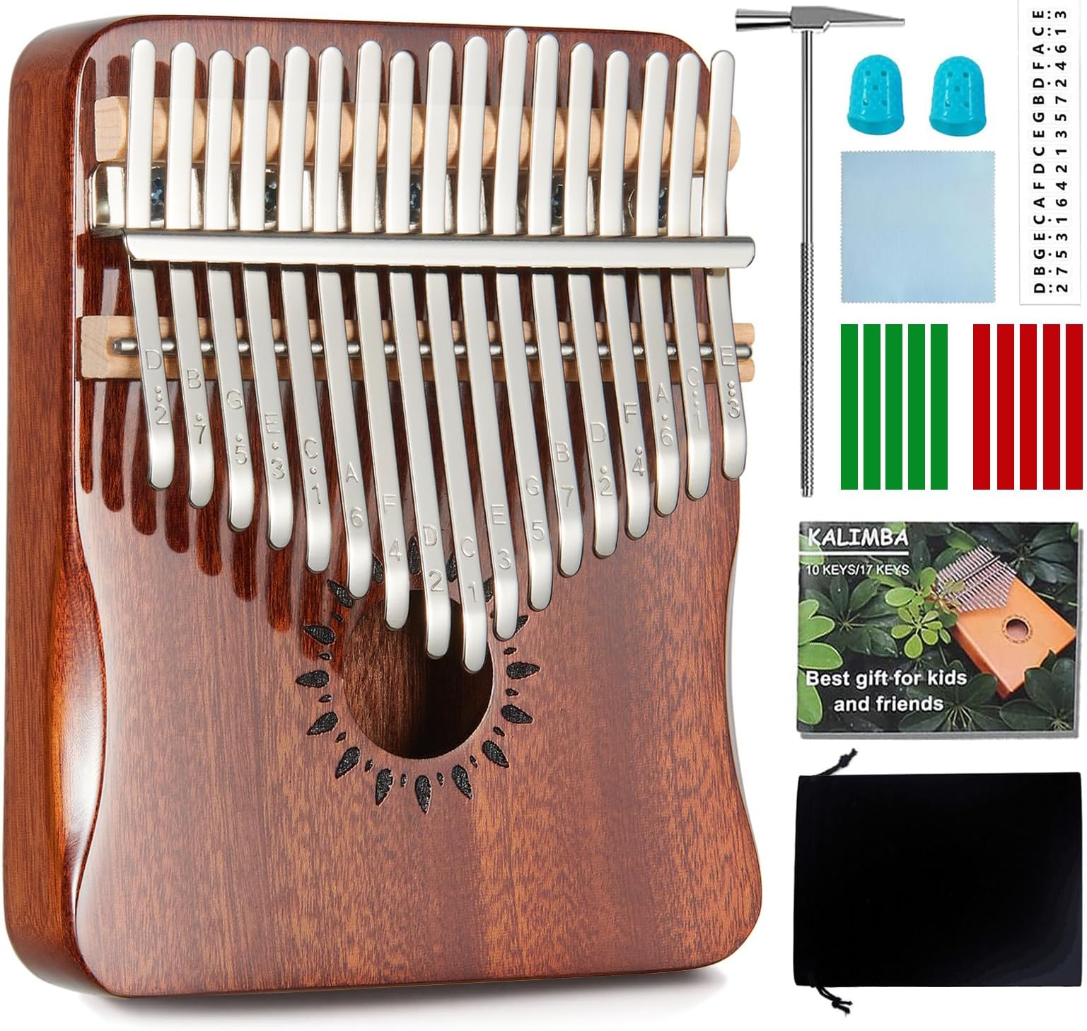 Kalimba Thumb Piano 17 Keys, Finger Piano Musical