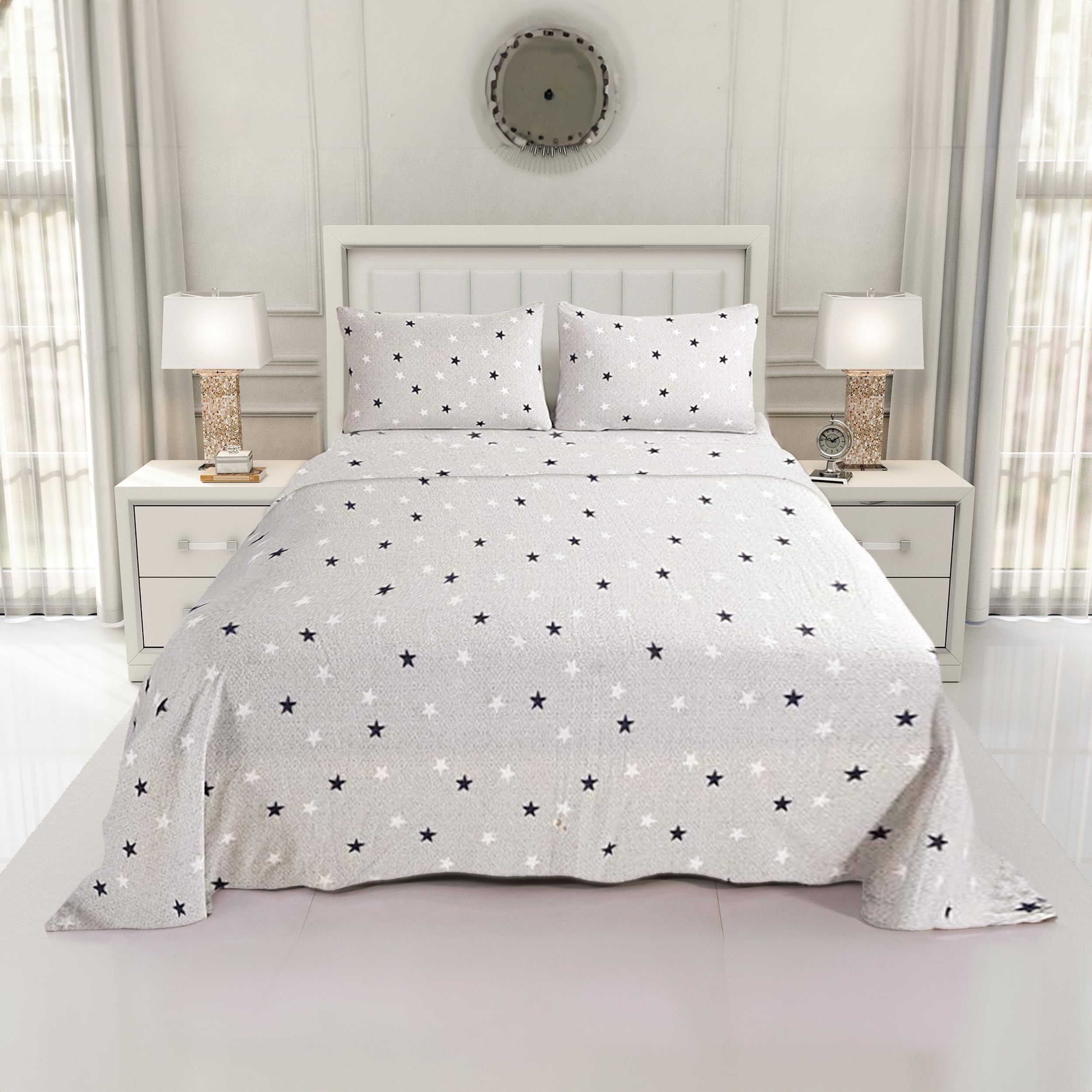 Juego de Sábanas Pirineo Termica 4 Piezas para Cama de 135 - Sábanas Polar para Invierno Cama Matrimonio | Bajera Ajustable 135x190/200+30cm, Encimera de 210x270cm y 2 Fundas Almohada 45x70cm