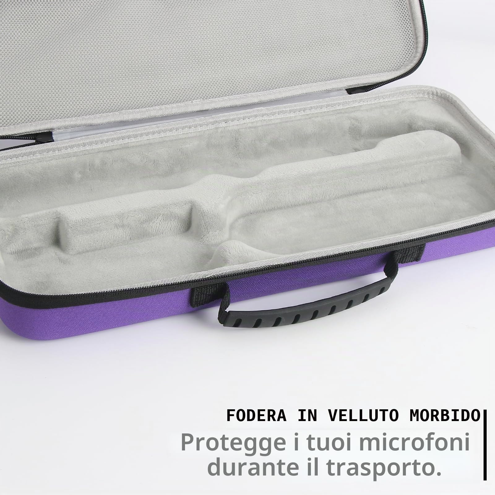 Borsa da viaggio rigida per Dyson Airstraight HT01 piastra e alimentatore di rete, impermeabile, resistente agli urti, custodia portatile (viola)