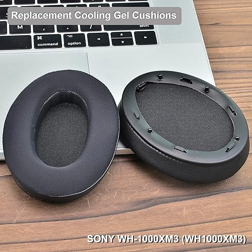 Miniatura 7 de WH-1000XM3 - Almohadillas de repuesto de gel refrigerante compatibles con auriculares Sony WH-1000XM3 (WH1000XM3)