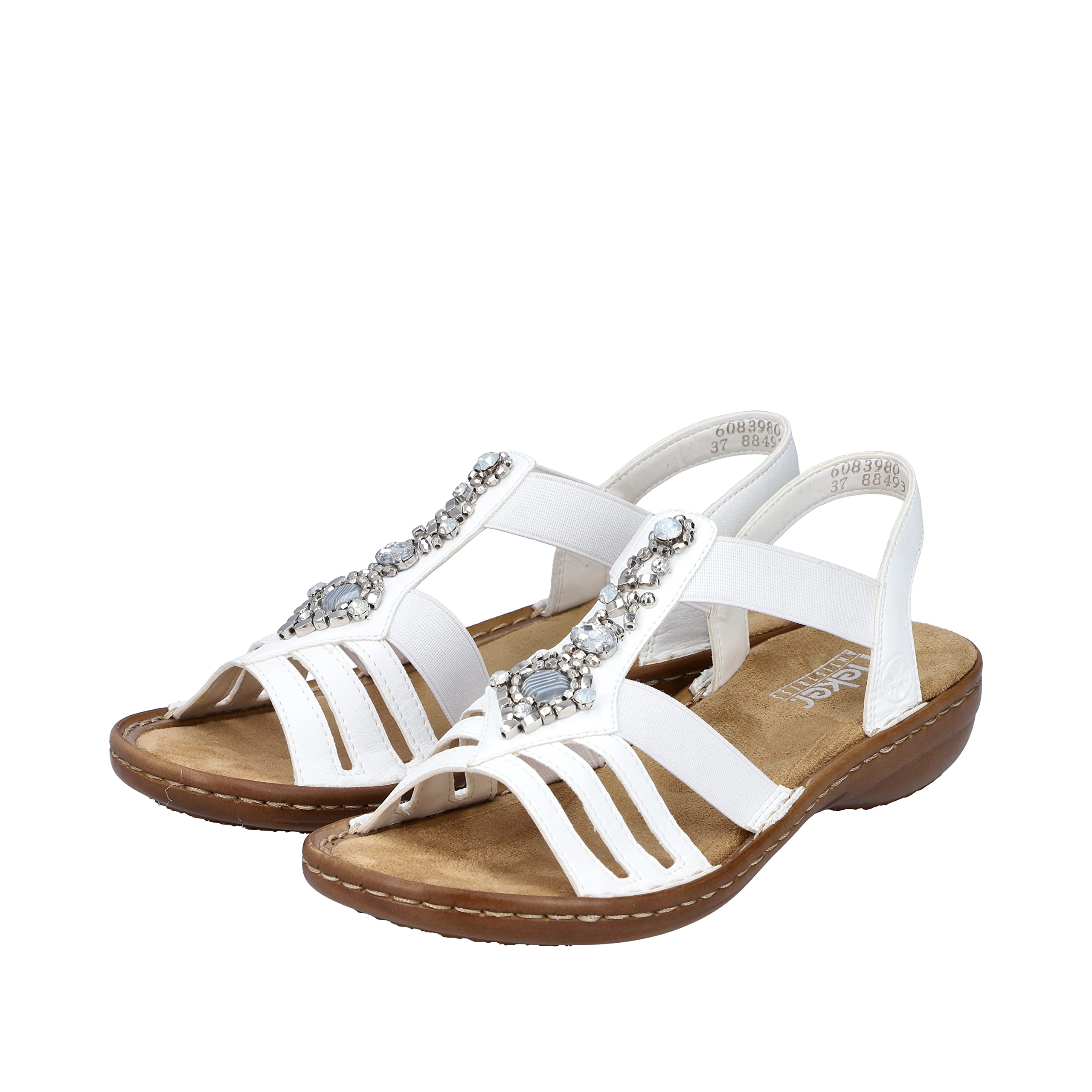 Rieker 60839-80 Damen Sandale Synthetik weiß