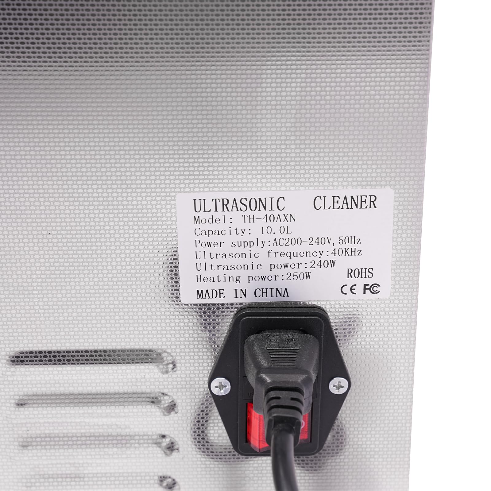 Ultrasonic Cleaner, maszyna do czyszczenia biżuterii, podgrzewana przemysłowo z timerem, duża pojemność, cyfrowa stal nierdzewna, 10 l 240 W, 40 kHz, do materiałów biurowych na narzędzia szklane