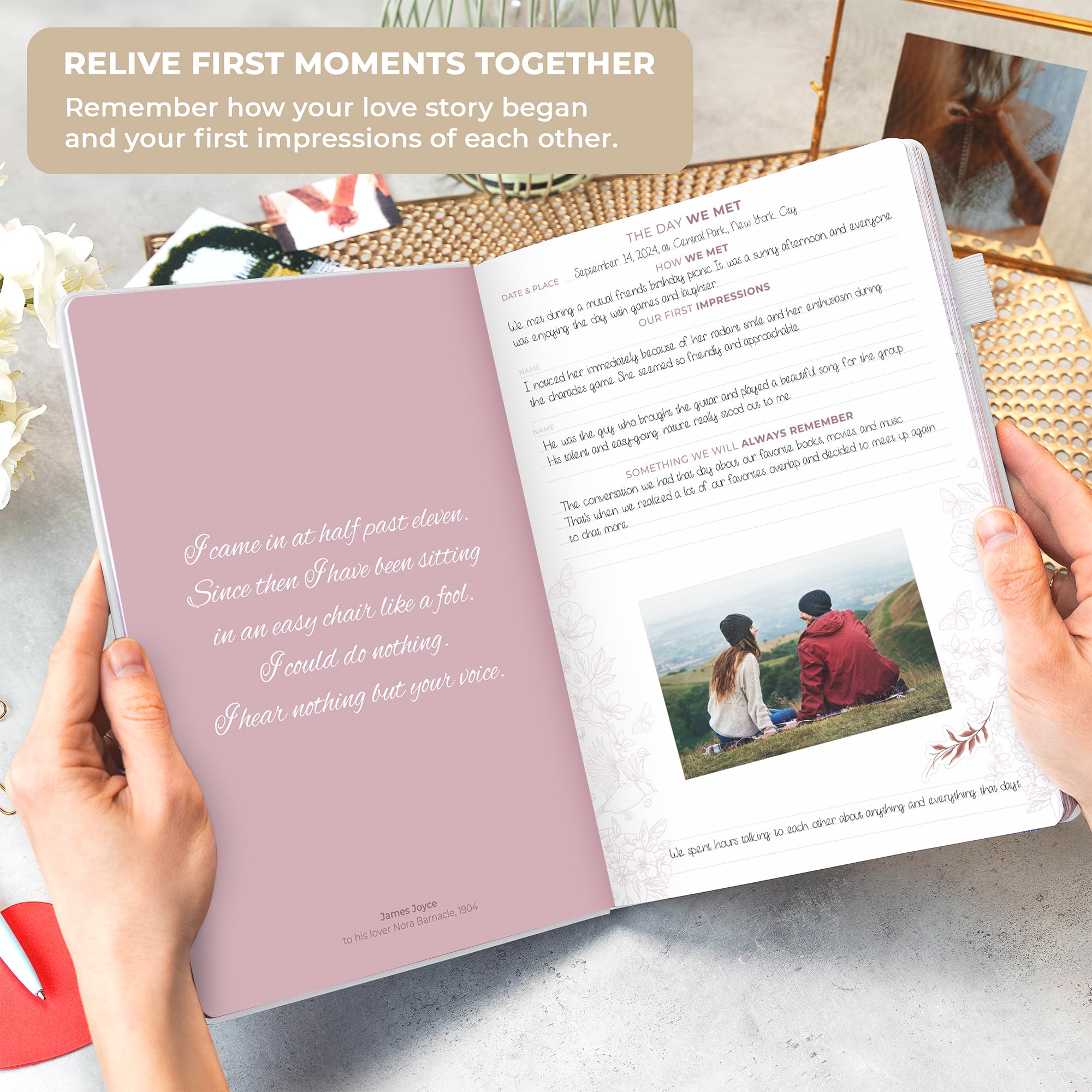 Clever Fox Anniversary Journal, Couple Memory Book & Photo Album with Writing Space, Wedding - Image 3