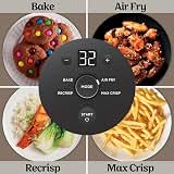 Crispi Glass Air Fryer, 4-in-1, Stone, FN101ST | Max crisp, bake, air fry, recrisp, 450F max, 4 Qt and 6 Cup containers, PFAS-free glass — image 9