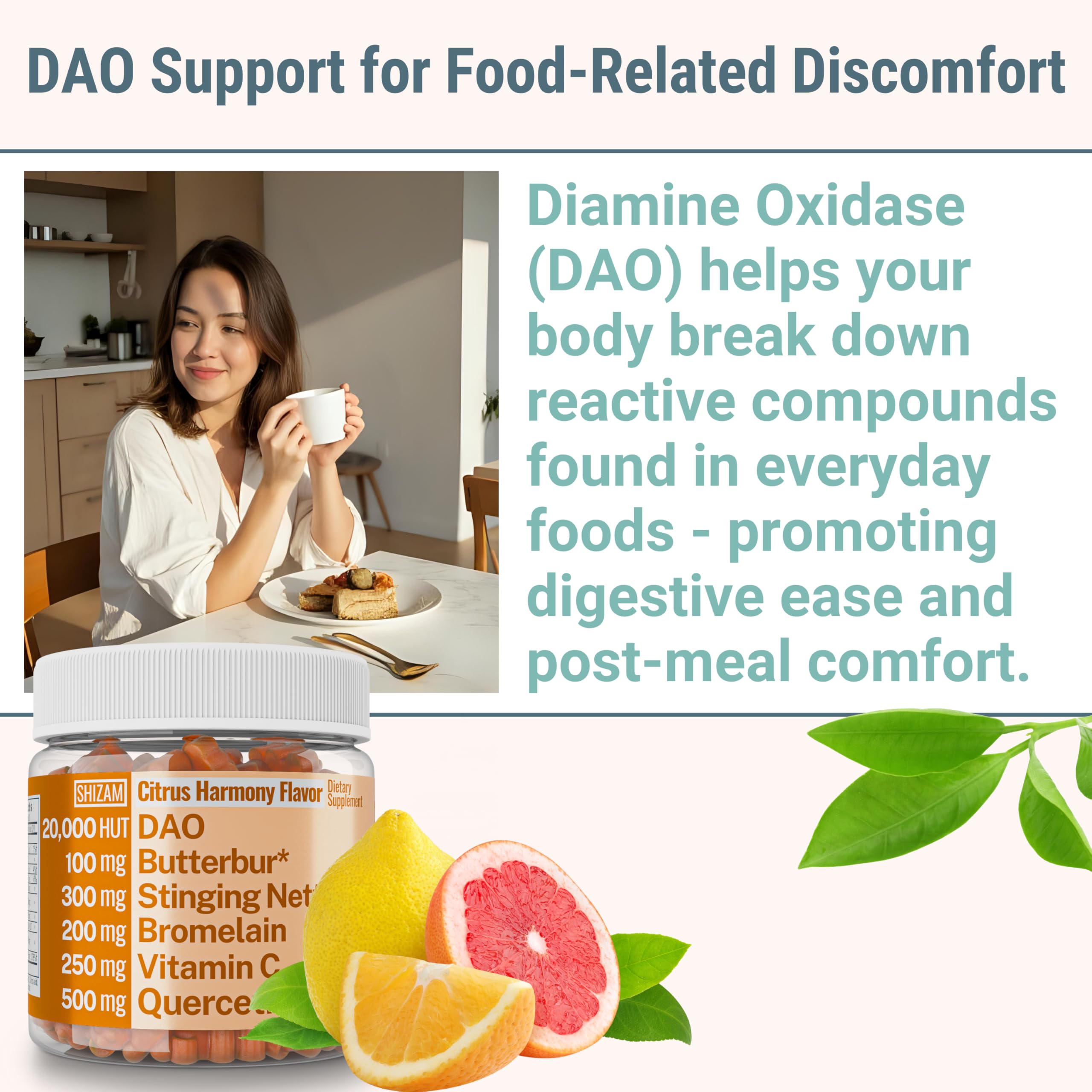 DAO Enzyme Gummies with PA-Free Butterbur, Nettle, Bromelain, Quercetin & C — Amazon image 5