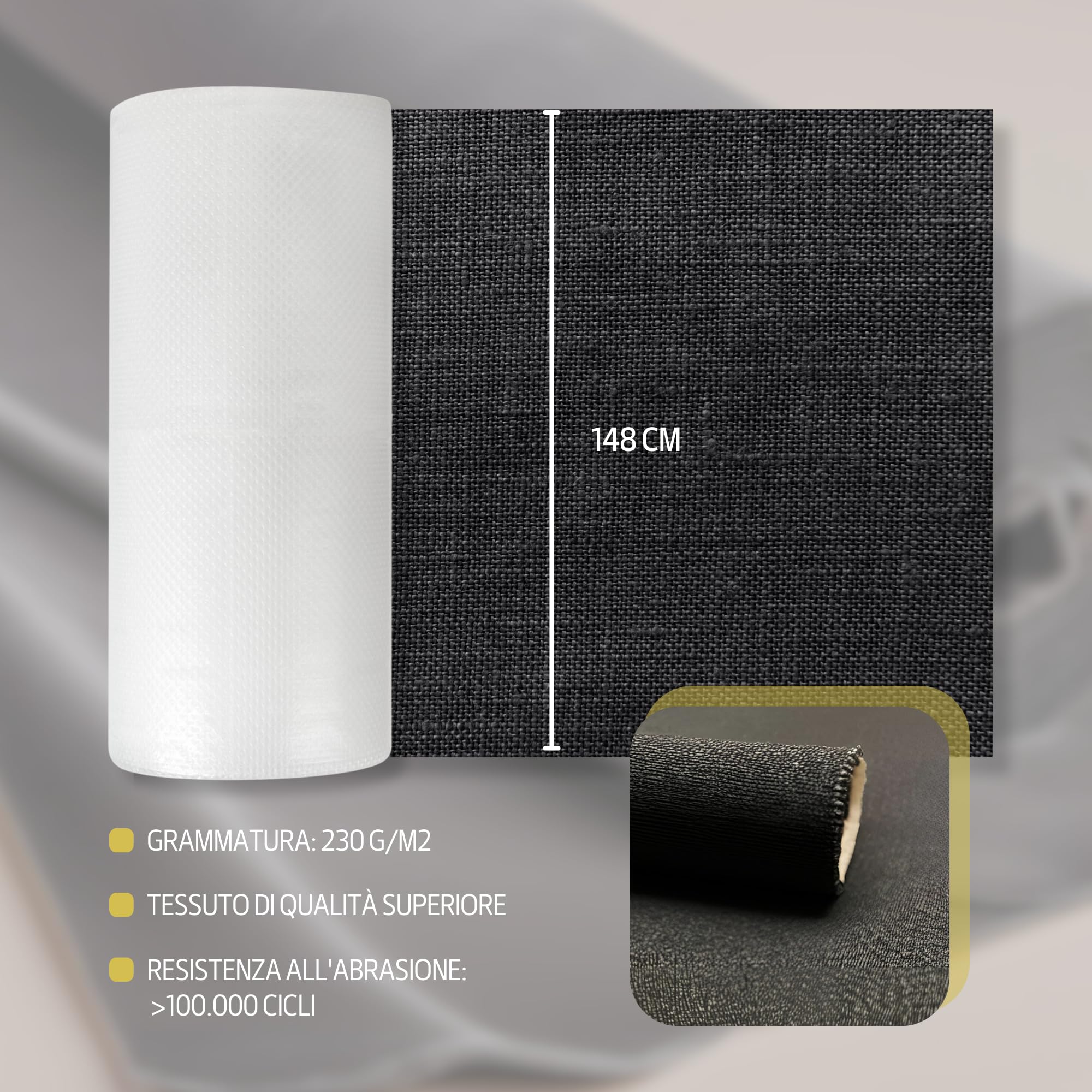 TAPHICEROS Tessuti Per Tappezzeria, Arancione 1000cm x 148cm, Tessuto Decorativo, Materiale Di Rivestimento, Stoffa Al Metro Per Tende Arredamento, Divani, Sedie, Cuscini, Fai Da Te, Tovaglie
