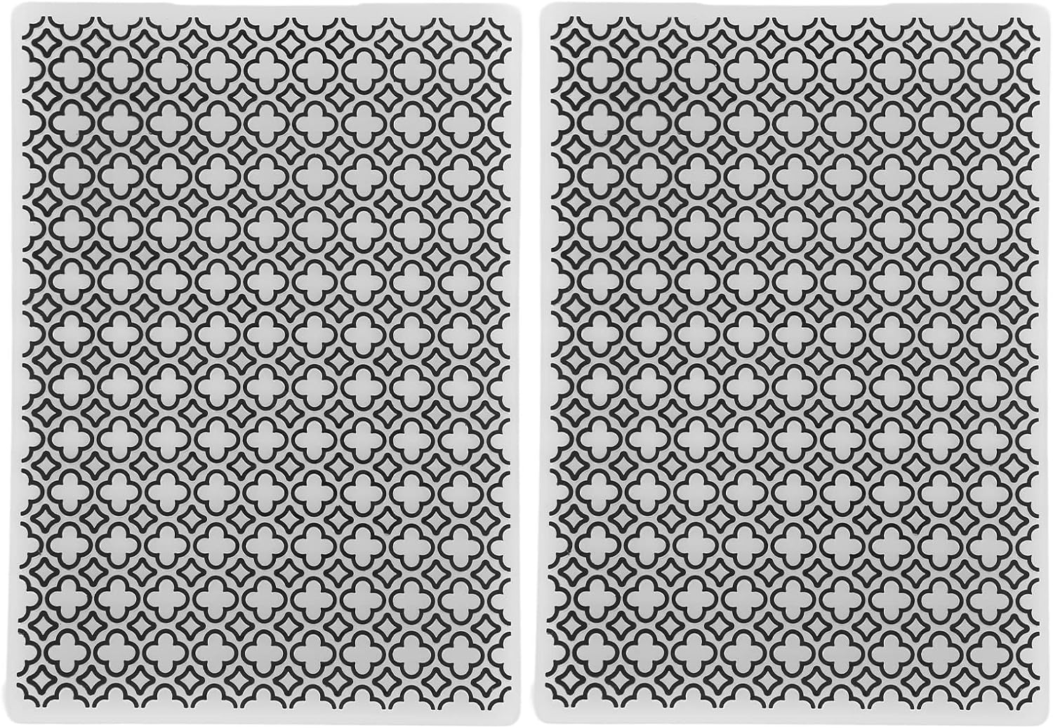 2 Pcs Embossing Folders Templates Plastic DIY Paper Craft Bump Embossing Stencils for Card Making Scrapbooking Invitations Envelopes 17.8 x 12.6cm