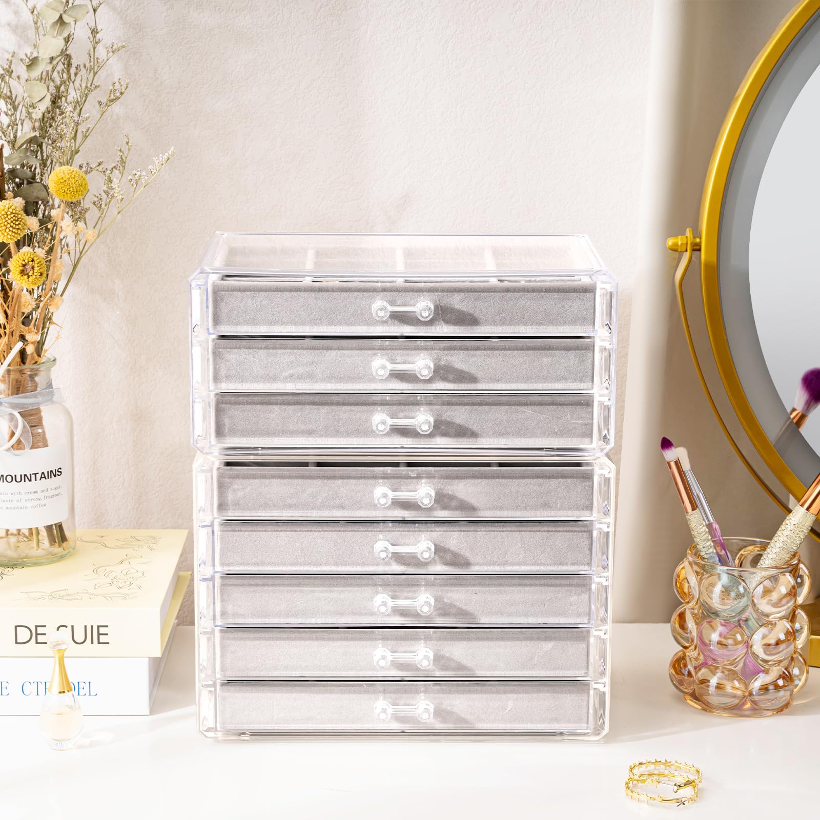 Lot De Mini Boîtes De Rangement Transparentes - 1 Grande (22x17,5x6cm) + 30 Petites (5,5x5,5x2cm) - Pour Bijoux, Petits Objets, Bricolage