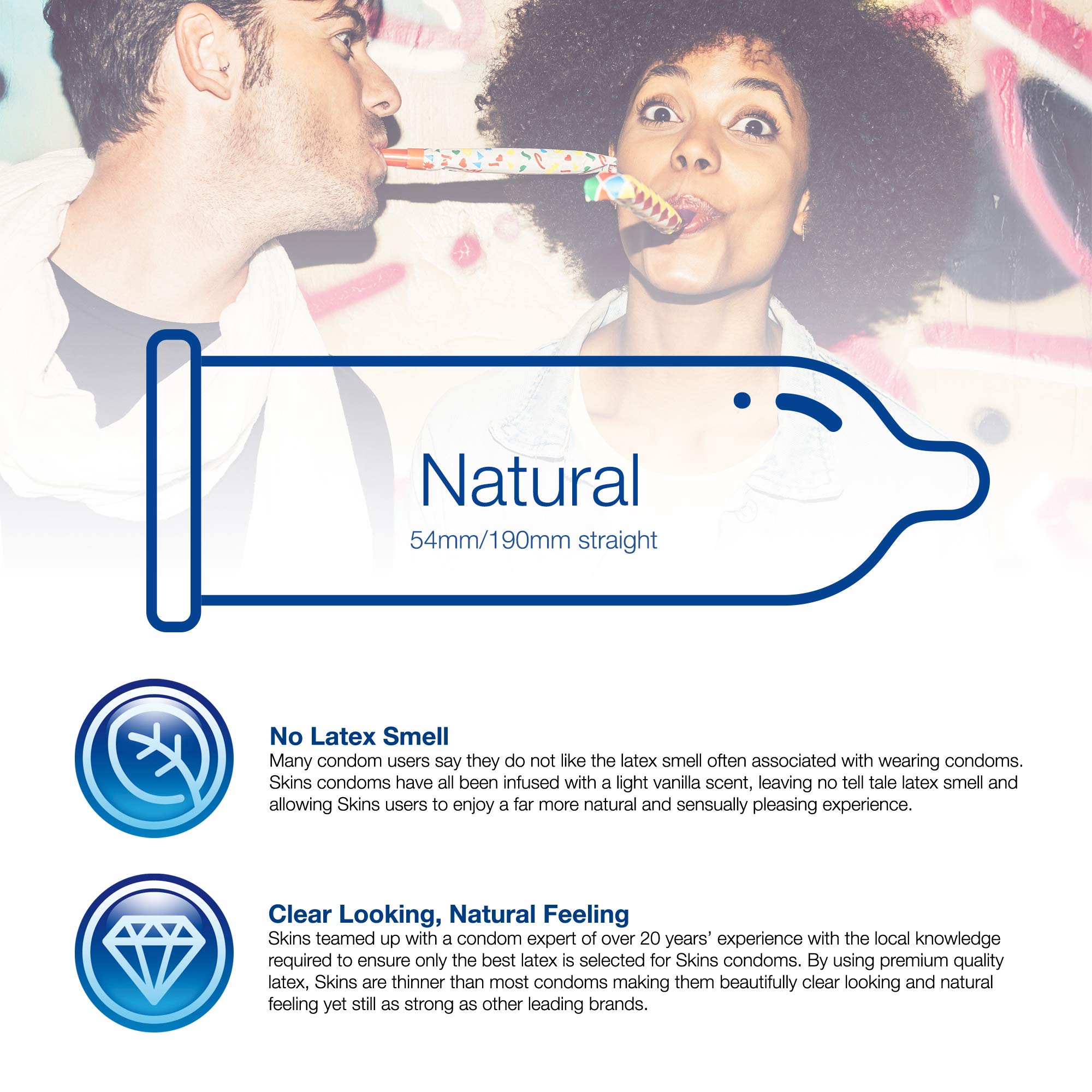 Skins Natural UltraClear Condoms Multipack. No Latex Smell And Extra