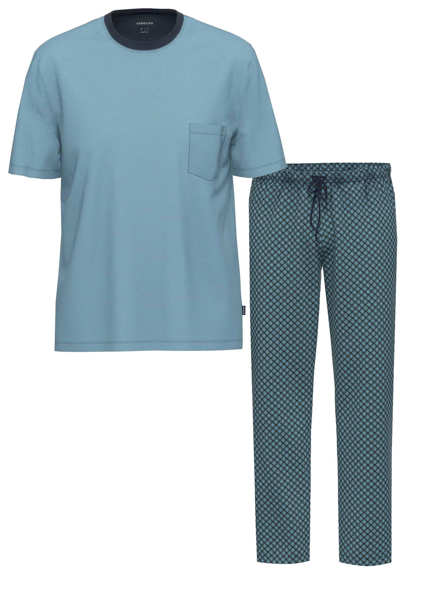 Ammann Camiseta de Hombre, pantalón Largo Night & Relax | S-5XL
