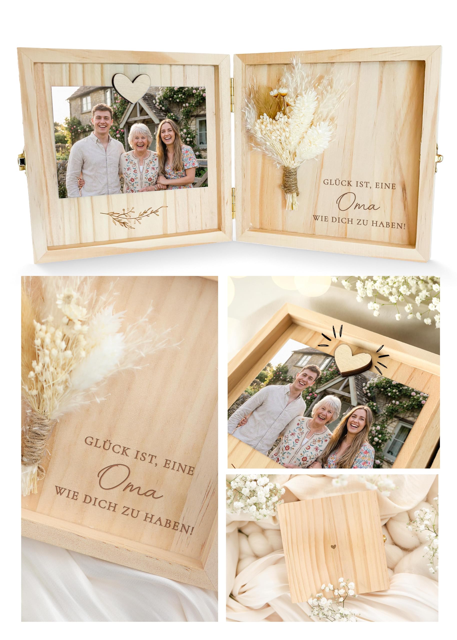 Joli Coon Holzschachtel Foto personalisiert - hochwertige Holzbox - Geldgeschenk - Hochzeit