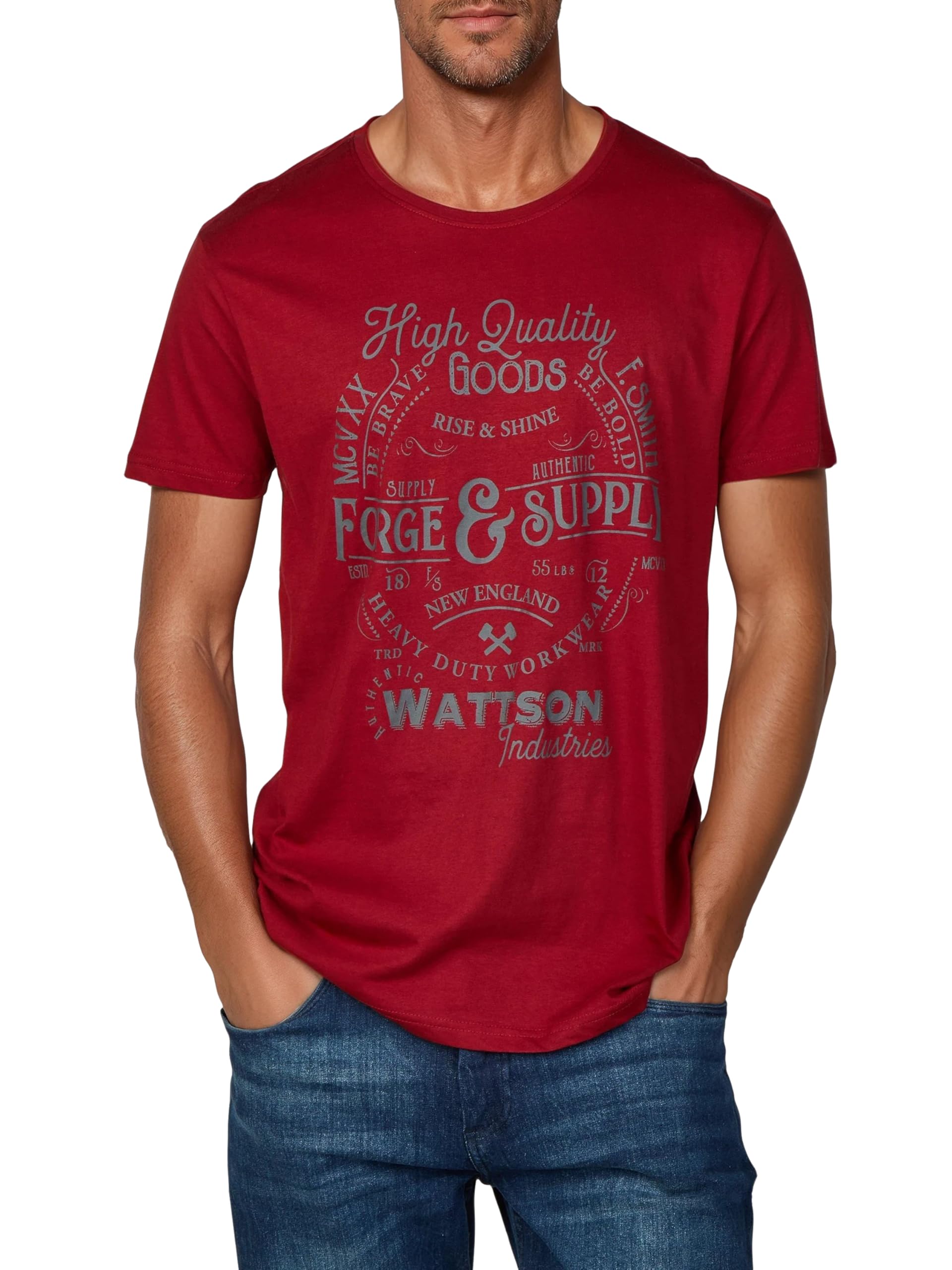 riverso Tshirt Herren Baumwolle Regular Fit RIVLeon 4er Set Pack Rundhals Kurzarm Sommer Tee Shirt Print, Größe:3XL, Farbe:Farbmix 31