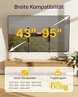 Suport TV reglabil de perete monTEK pentru ecrane de 43-95 inchi, consolă cu braț rabatabil 8
