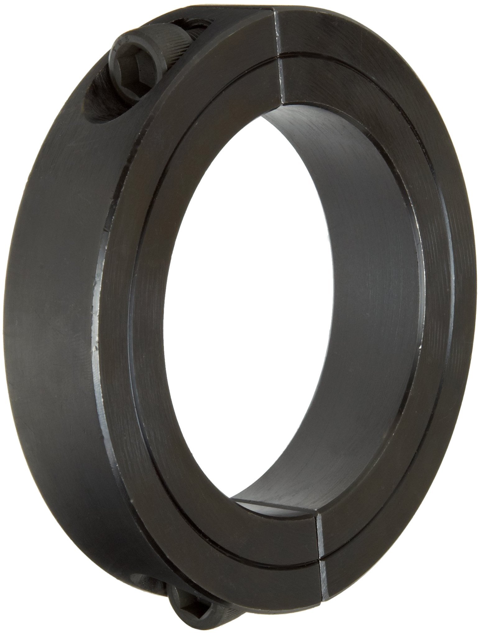 Climax Metals 2C-175 Steel Two-Piece Clamping Collar, Black Oxide Plating, 1-3/4in Bore Size, 2-3/4in OD, with 5/16-24 x 1 Set Screw - Pack of Two