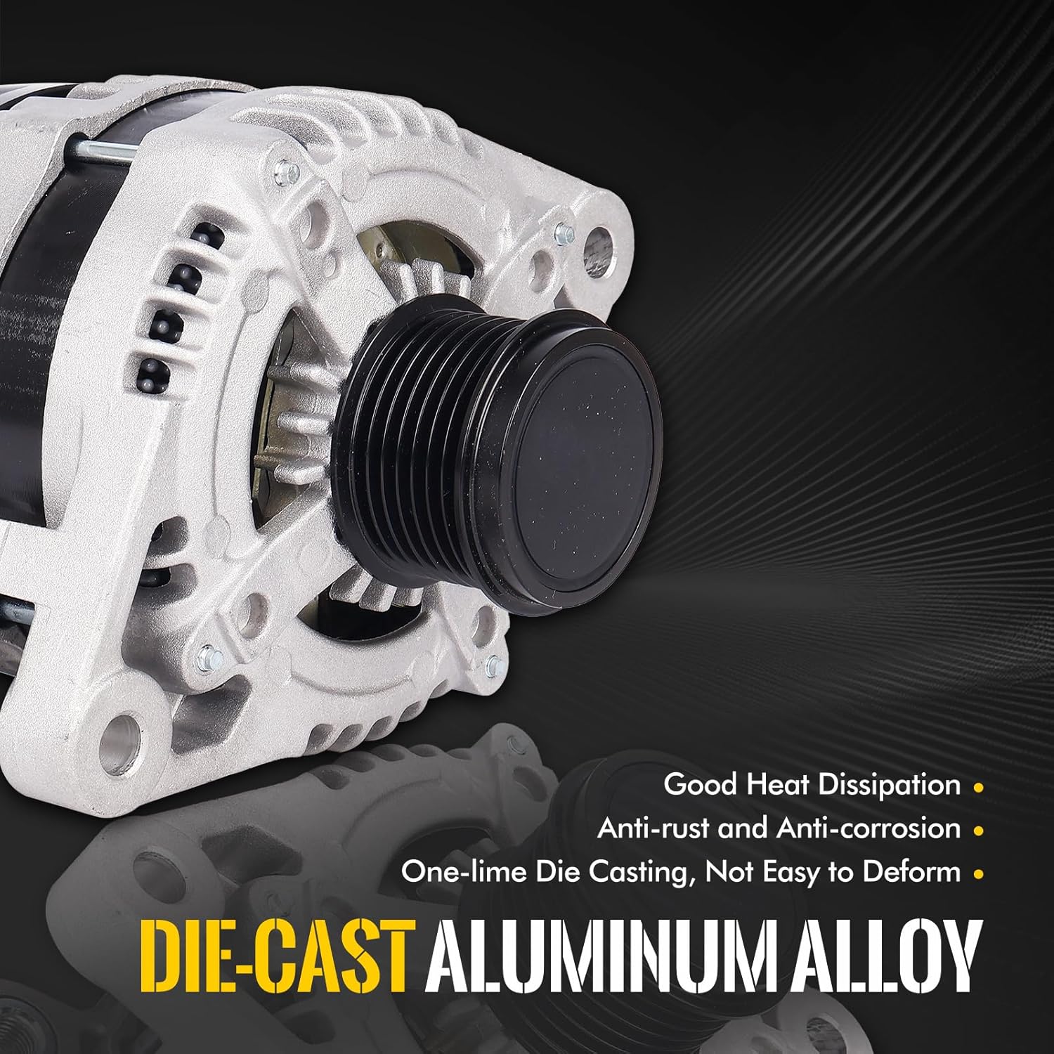 KUSATEC 270600P150 Alternator Compatible with Toyota Avalon 05-18, Highlander 08-13, Venza 09-16, Lexus ES350 07-18, RX350 07-09, 12V 130A CW 7-Groove Pulley