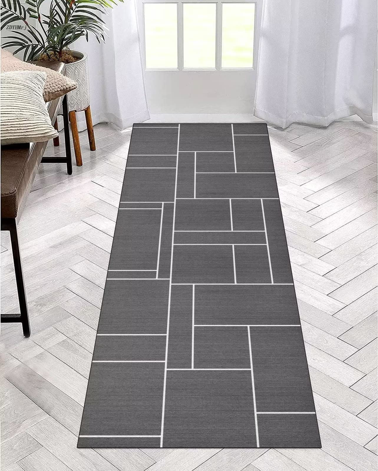 Tapis de couloir antidérapant résistant aux taches pour zones de passage