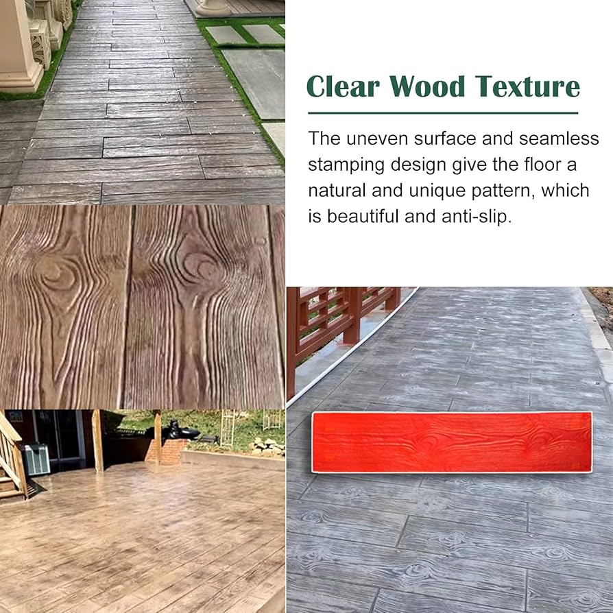 Amazon.co.jp: セメント 型 木の板コンクリートスタンプ型120 X