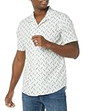 Mens Vacation Cotton Resort Shirt, Slim-Fit Short Sleeve